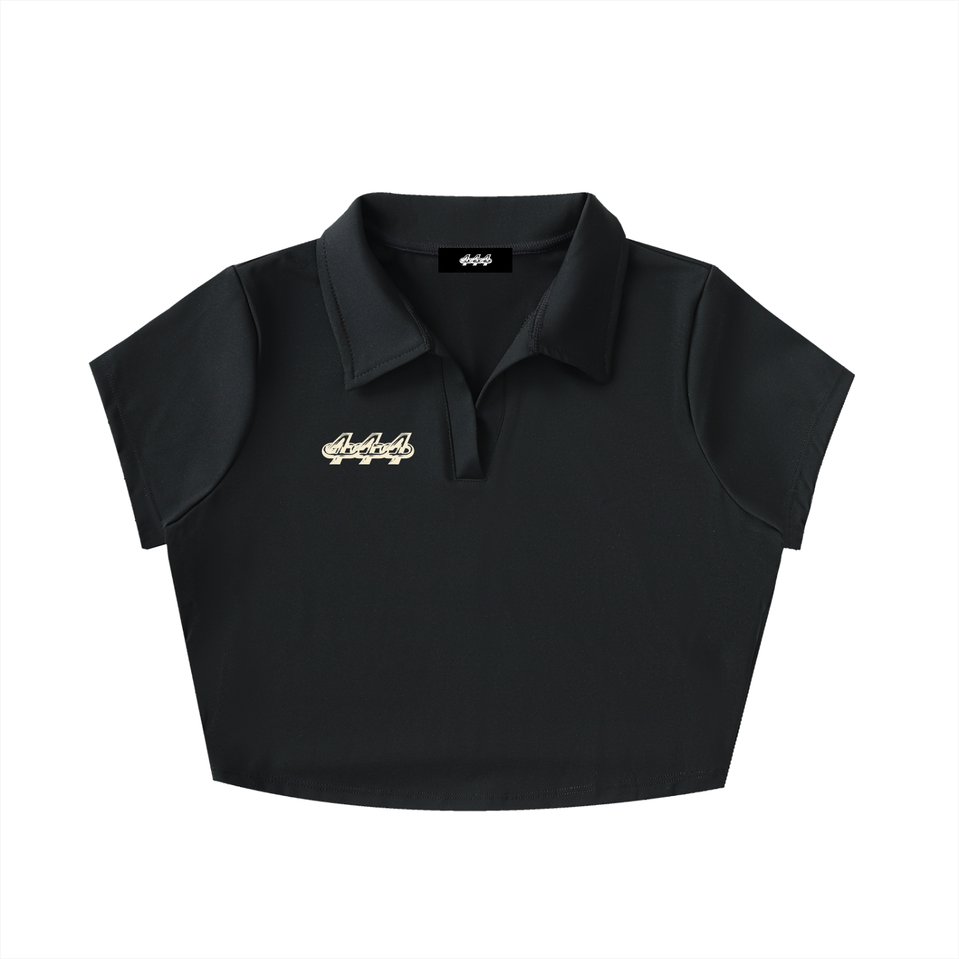 V-Neck Lapel Crop Top