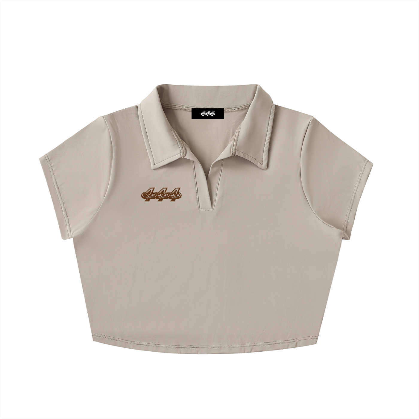 V-Neck Lapel Crop Top