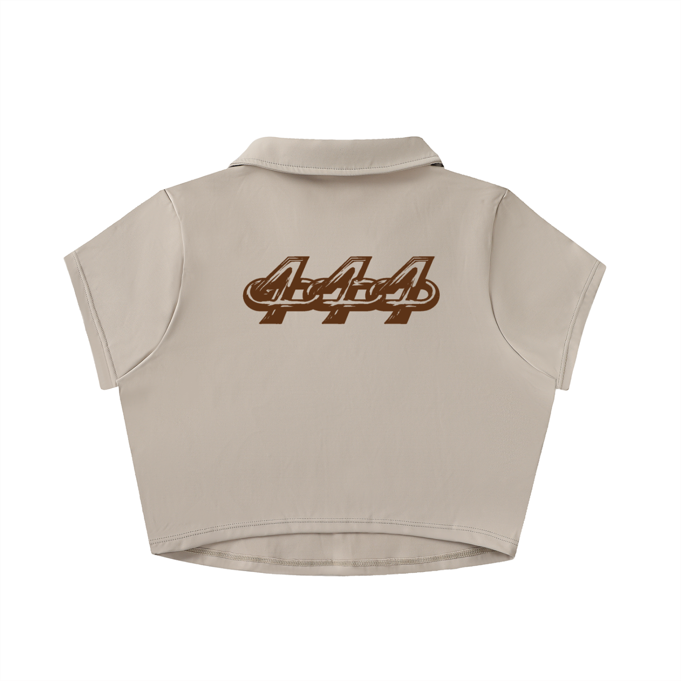 V-Neck Lapel Crop Top