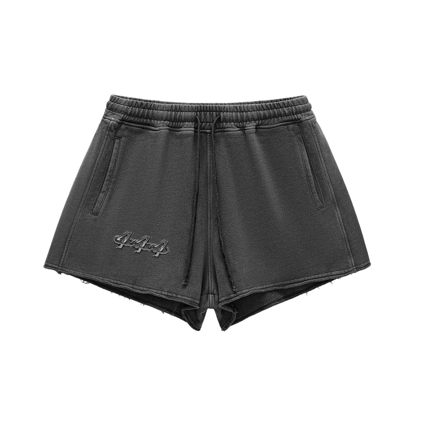 Women’s Snow Washed Raw Edge Drawstring Shorts