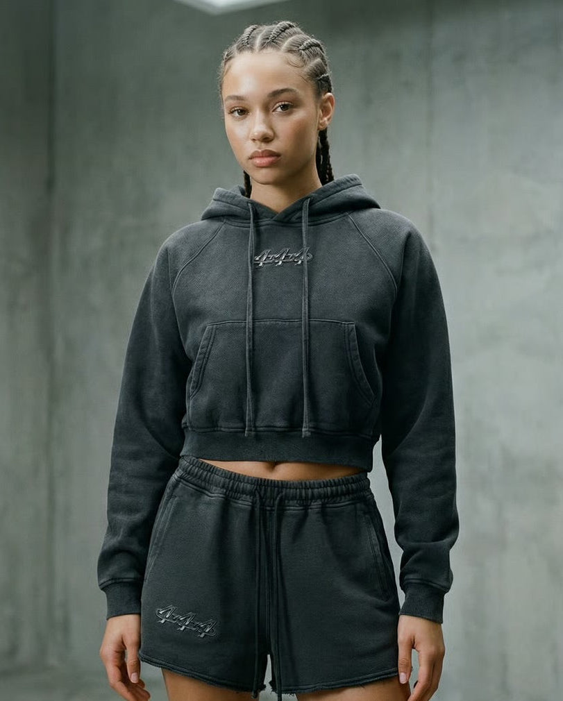 Women’s Snow Washed Cropped Hoodie